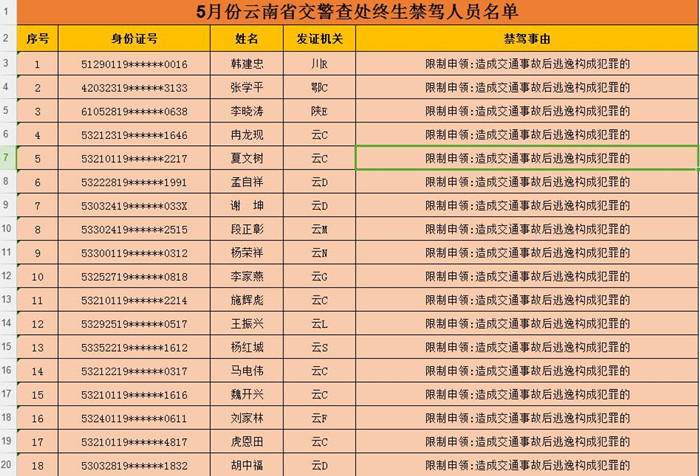 云南省5月终生禁驾54人 世界杯期间将严查酒驾